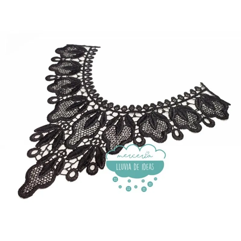 Aplicación bordada tipo cuello - Serie Olivia Mercería Lluvia de Ideas