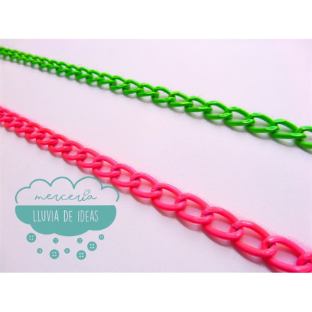Cadena de aluminio grosor medio colores flúor - Serie Ibiza