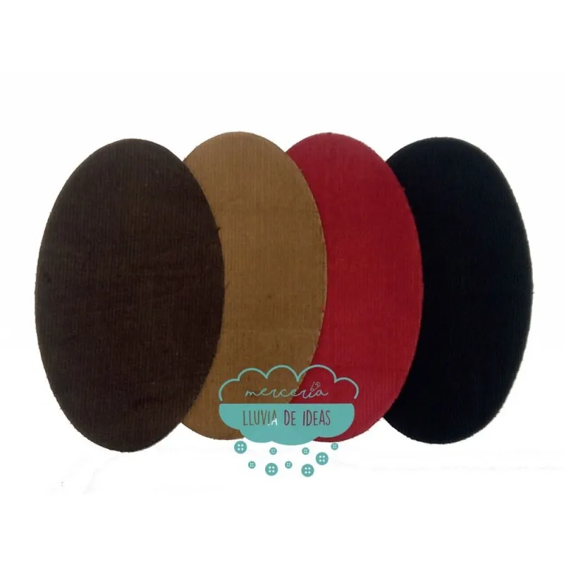 Coderas / Rodilleras termoadhesivas de pana adulto - Colores lisos