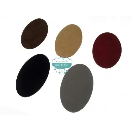 Coderas / Rodilleras termoadhesivas de antelina adulto - Colores lisos