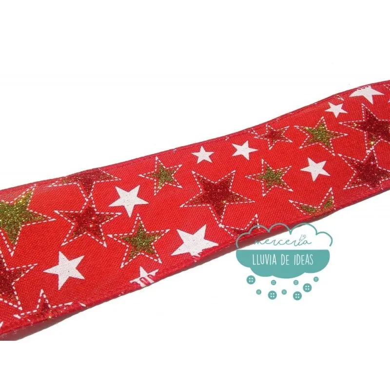 Cinta Decorativa De Estrellas - Serie Estrellas Purpurina