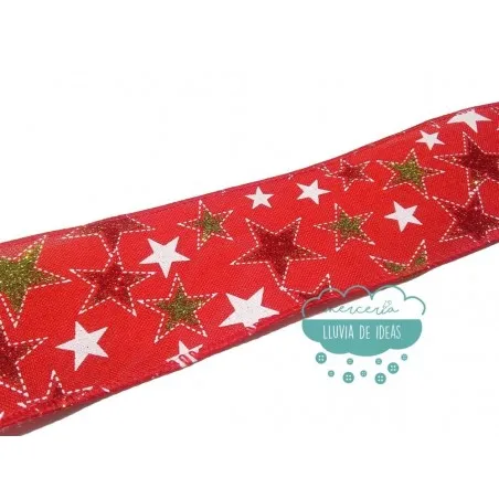 Cinta Decorativa De Estrellas - Serie Estrellas Purpurina