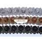 Pasamanería de flores bordadas - Serie Rosal Pasamanería de flores bordadas - Serie Rosal