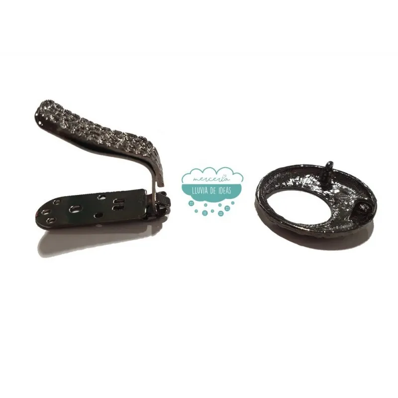 Cierre metálico redondo de pinza - Serie Singapur Mercería Lluvia de Ideas