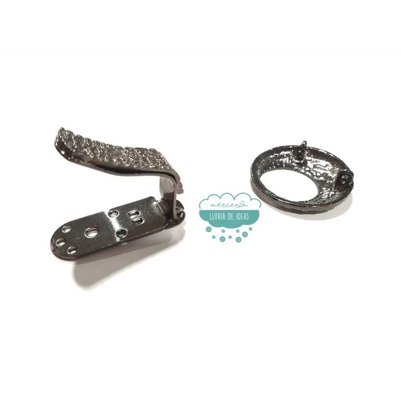 Cierre metálico redondo de pinza - Serie Singapur Mercería Lluvia de Ideas