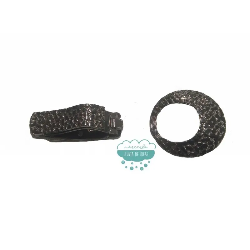 Cierre metálico redondo de pinza - Serie Singapur Mercería Lluvia de Ideas