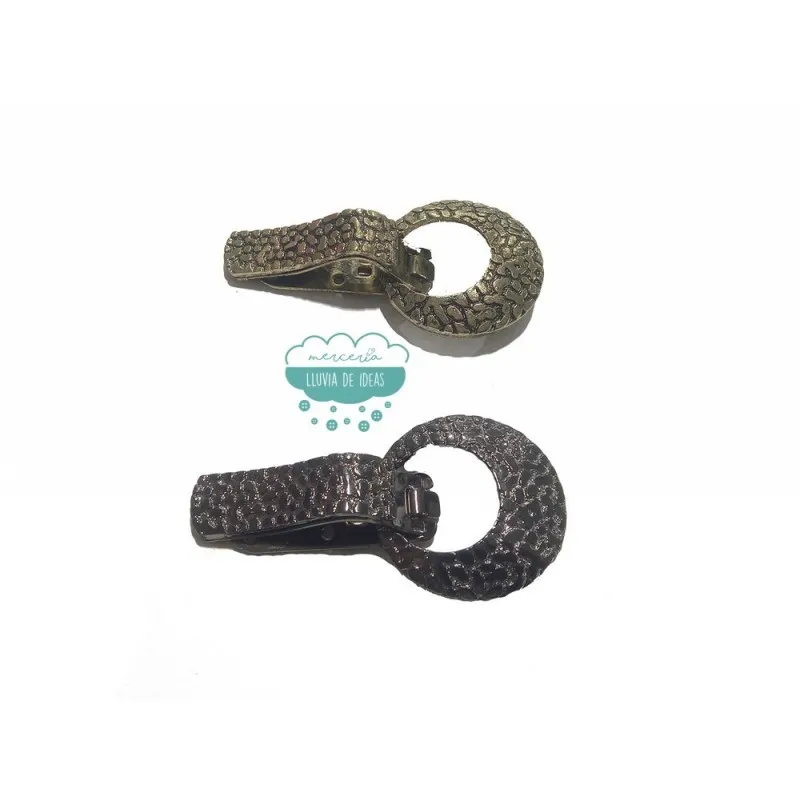 Cierre metálico redondo de pinza - Serie Singapur Mercería Lluvia de Ideas