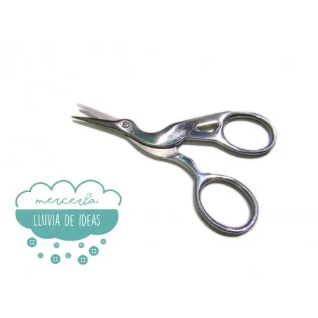 Tijera de bordar - Garza plateada 3,5"