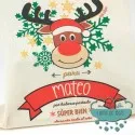 Saco Navideño para Regalos - Reno Rudolph personalizado