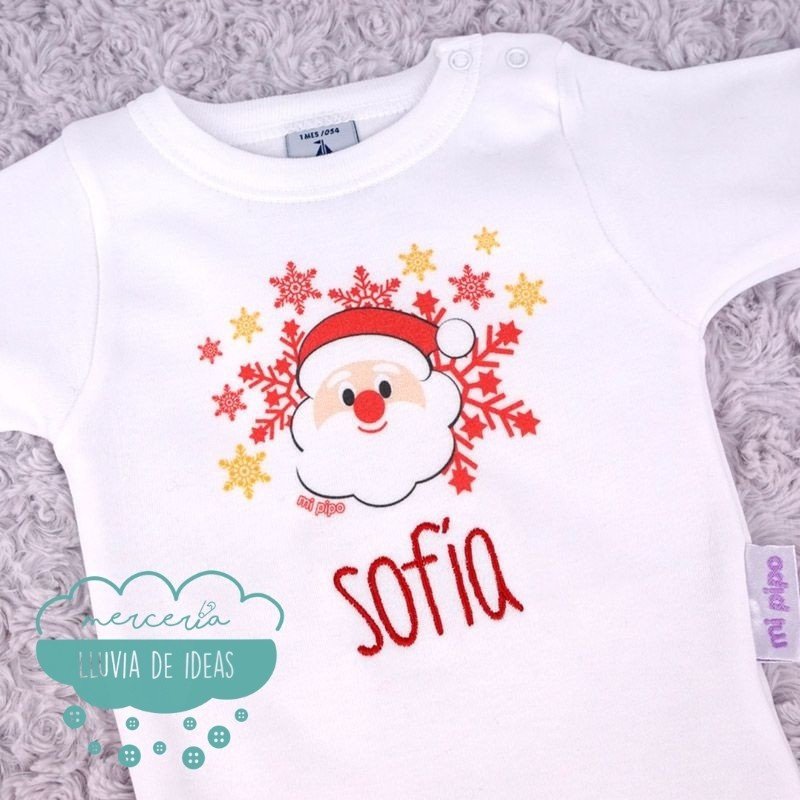 Caja regalo con Body Babidu - Papá Noel Navidad personalizado