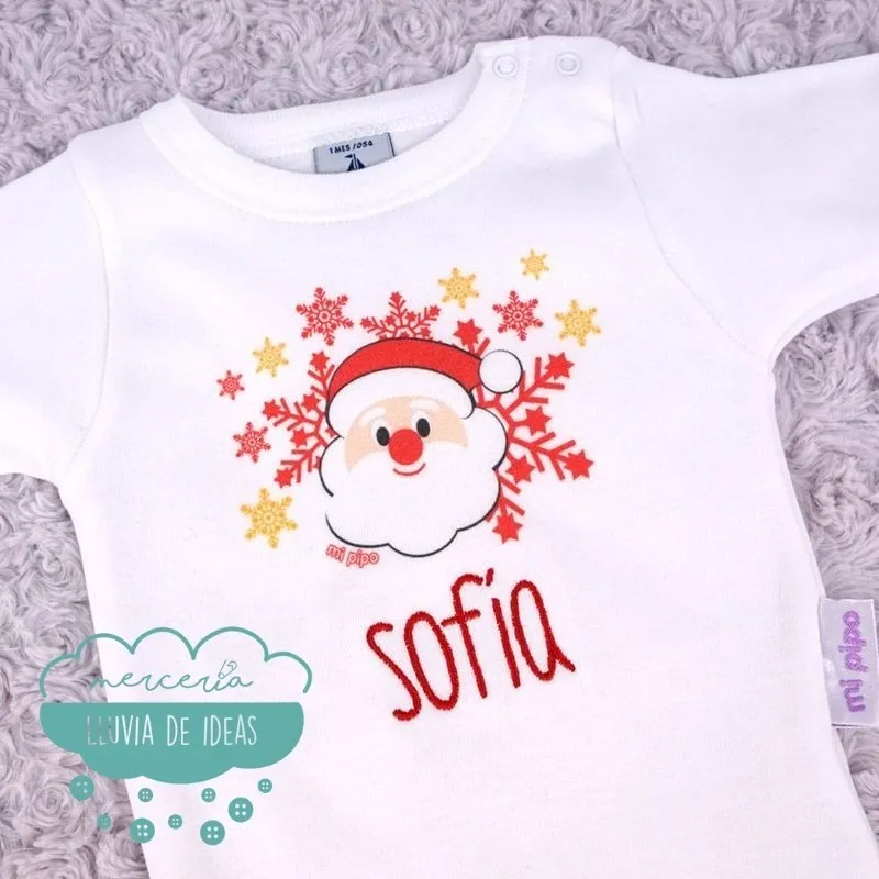 Caja regalo con Body Babidu - Papá Noel Navidad personalizado Mi Pipo