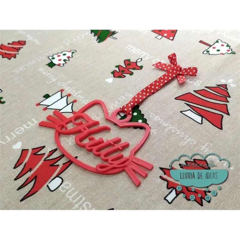 Decoración de navidad con forma de gato - Personalizadas con nombre