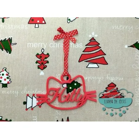 Decoración de navidad con forma de gato - Personalizadas con nombre