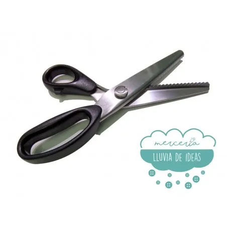 Tijera dentada o zig zag - Tono negro 7"