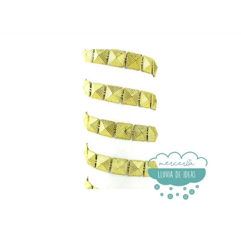 Pasamanería de tachas metalizadas de varios colores - Serie Abie Mercería Lluvia de Ideas