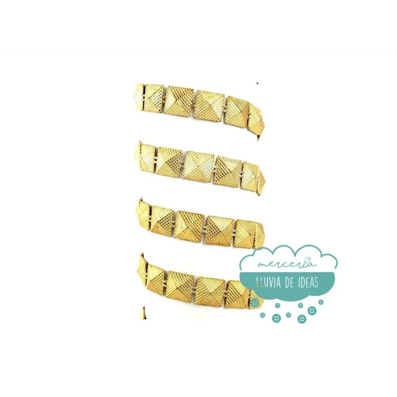 Pasamanería de tachas metalizadas de varios colores - Serie Abie Mercería Lluvia de Ideas