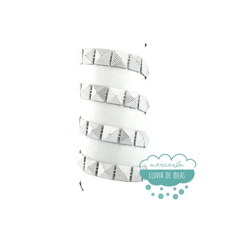 Pasamanería de tachas metalizadas de varios colores - Serie Abie Mercería Lluvia de Ideas