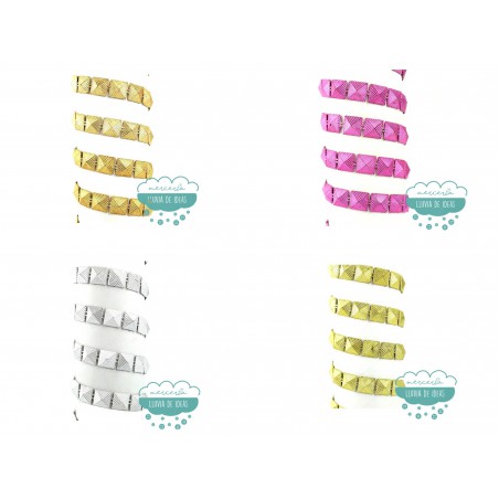 Pasamanería de tachas metalizadas de varios colores - Serie Abie