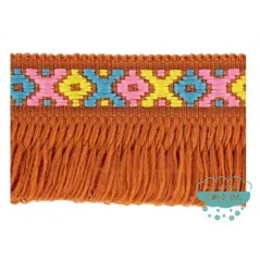 Tapacosturas étnico con flecos - Serie Alana