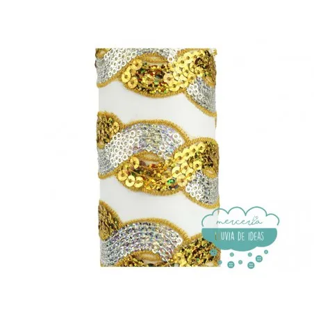 Pasamanería con lentejuelas trenza - Serie Gala