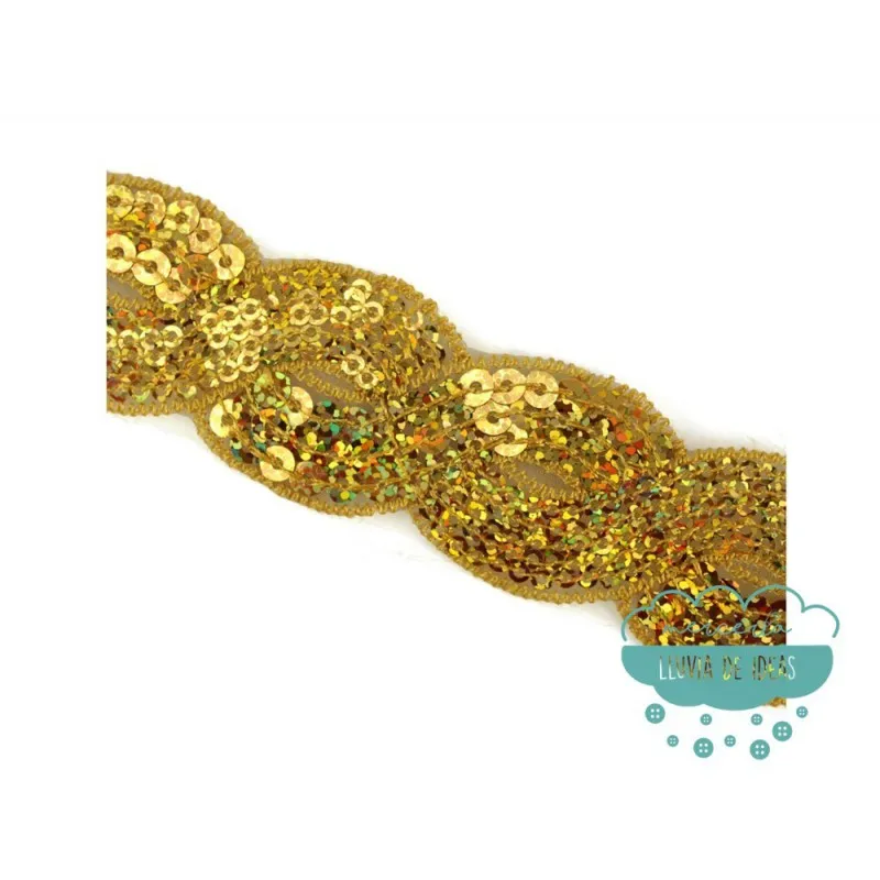 Pasamanería con lentejuelas trenza - Serie Gala