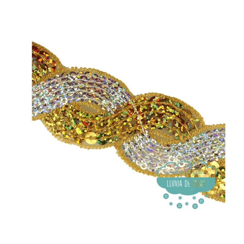 Pasamanería con lentejuelas trenza - Serie Gala