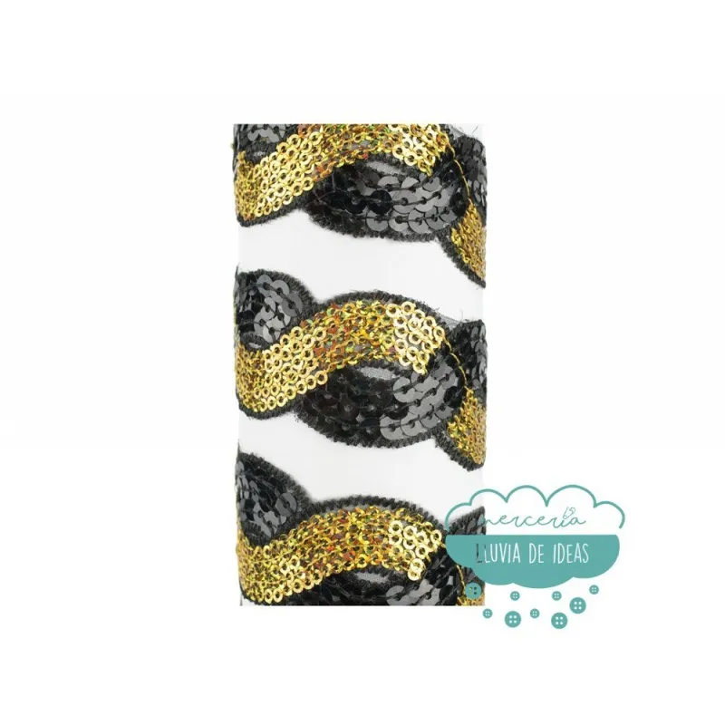 Pasamanería con lentejuelas trenza - Serie Gala