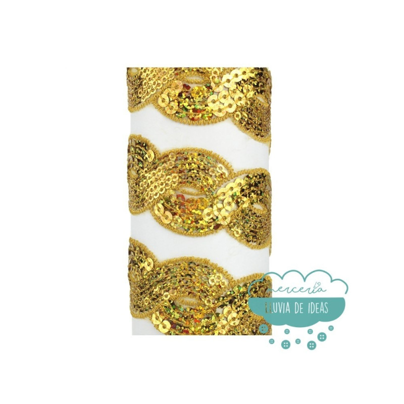 Pasamanería con lentejuelas trenza - Serie Gala