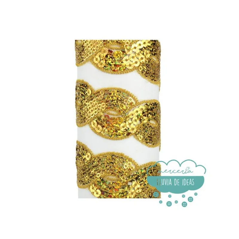 Pasamanería con lentejuelas trenza - Serie Gala