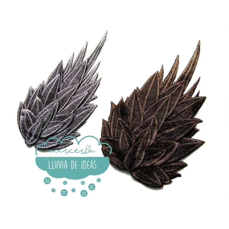 Aplique bordado con lúrex - Serie Fuego