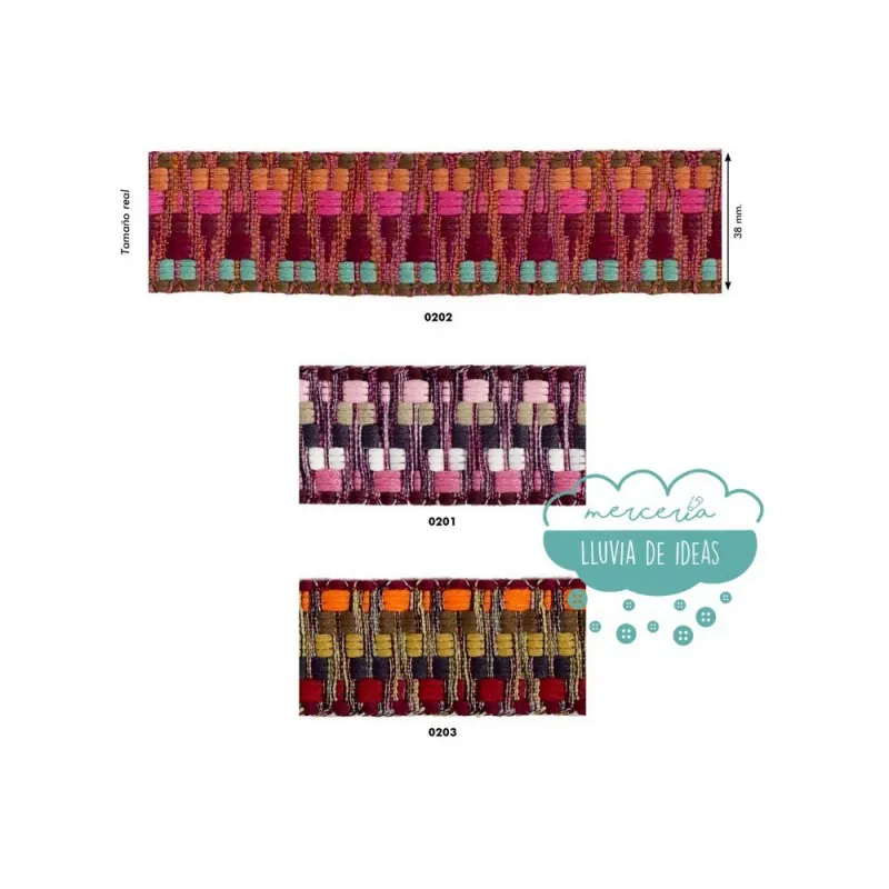 Cinta tejida multicolor - Serie Turquía Cose