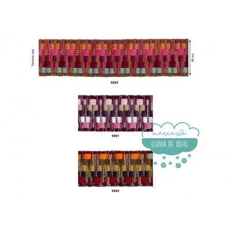 Cinta para mochila tejida multicolor 🌧️ Mercería Lluvia de Ideas