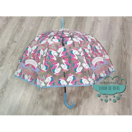 Paraguas Automático Transparente - Unicorns Are Awesome