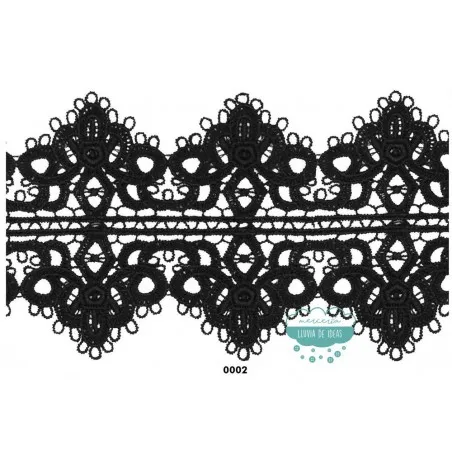 Entredós de guipur (varios colores) - Serie Jaqueline (efecto espejo)