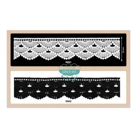 Puntilla de guipur (varios colores) - Serie Olas