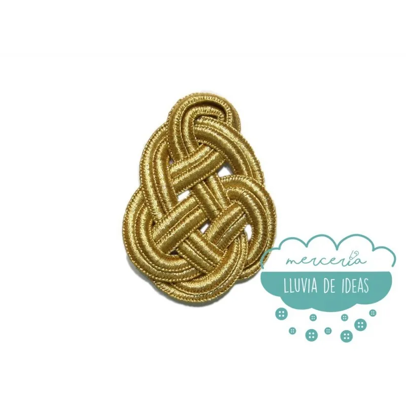 Aplique pasamanería metalizado - Serie Medallón Mercería Lluvia de Ideas