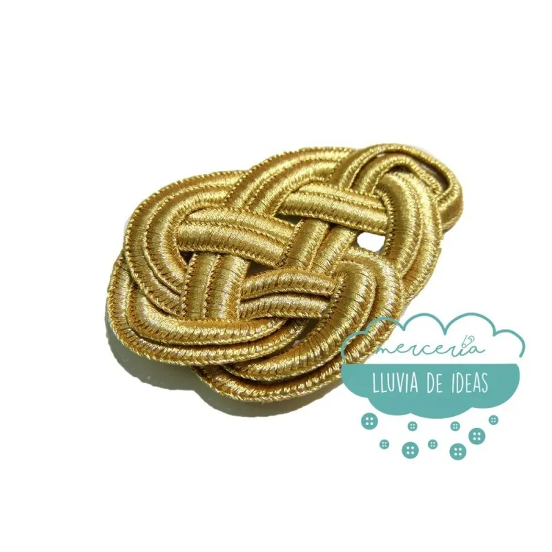 Aplique pasamanería metalizado - Serie Medallón Mercería Lluvia de Ideas