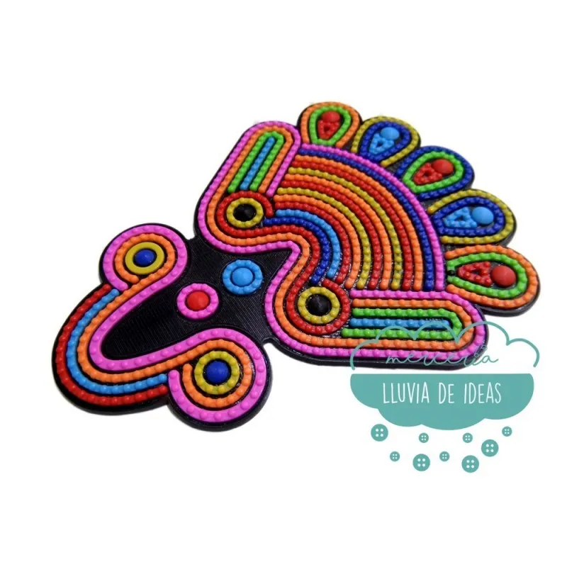 Aplique de goma étnico - Serie Azteca 1