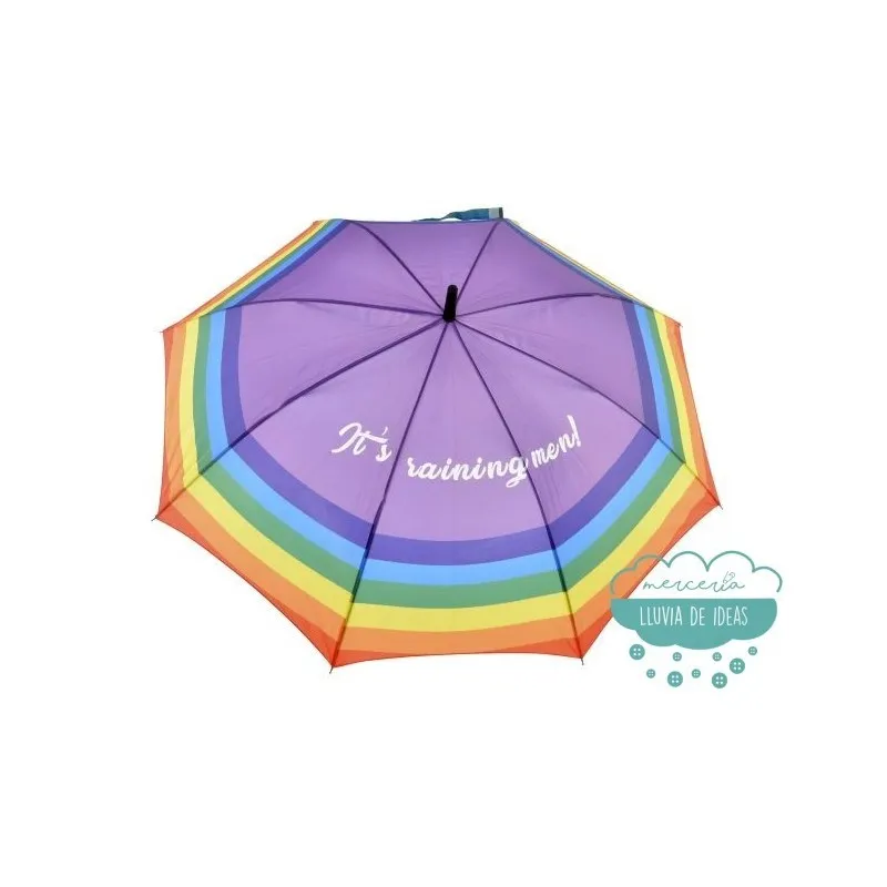 Paraguas automático arco iris - It's raining men! Item Internacional