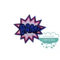 Parche bordado termoadhesivo - Serie Bam!