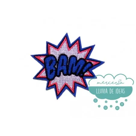 Parche bordado termoadhesivo - Serie Bam!