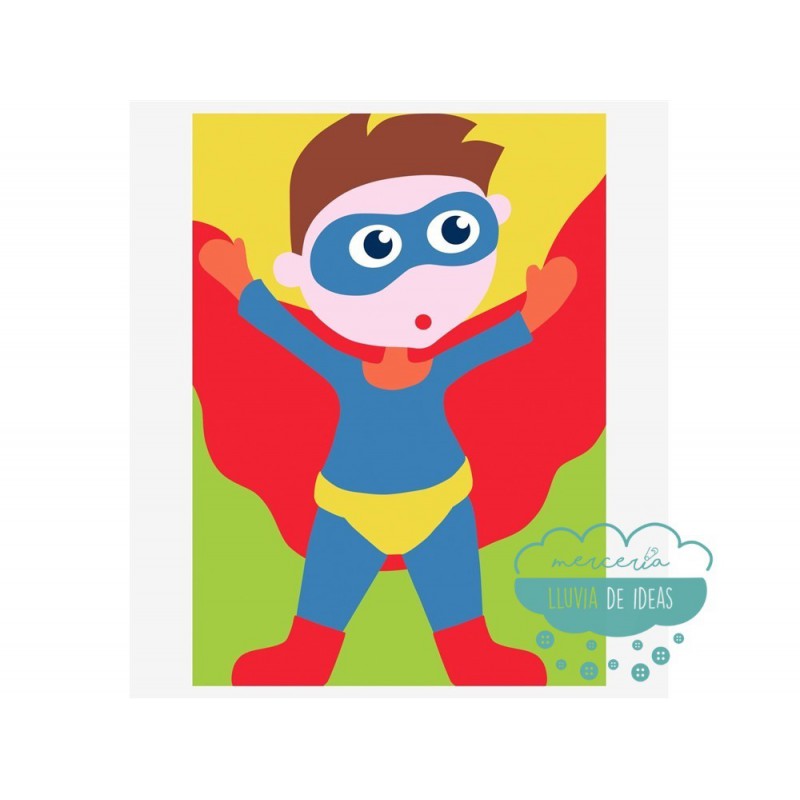 Kit cañamazo para niños - Súper Héroe Kit cañamazo para niños - Súper Héroe