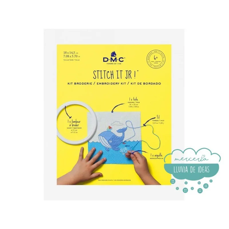 Kit de bordado de medio punto - Ballena