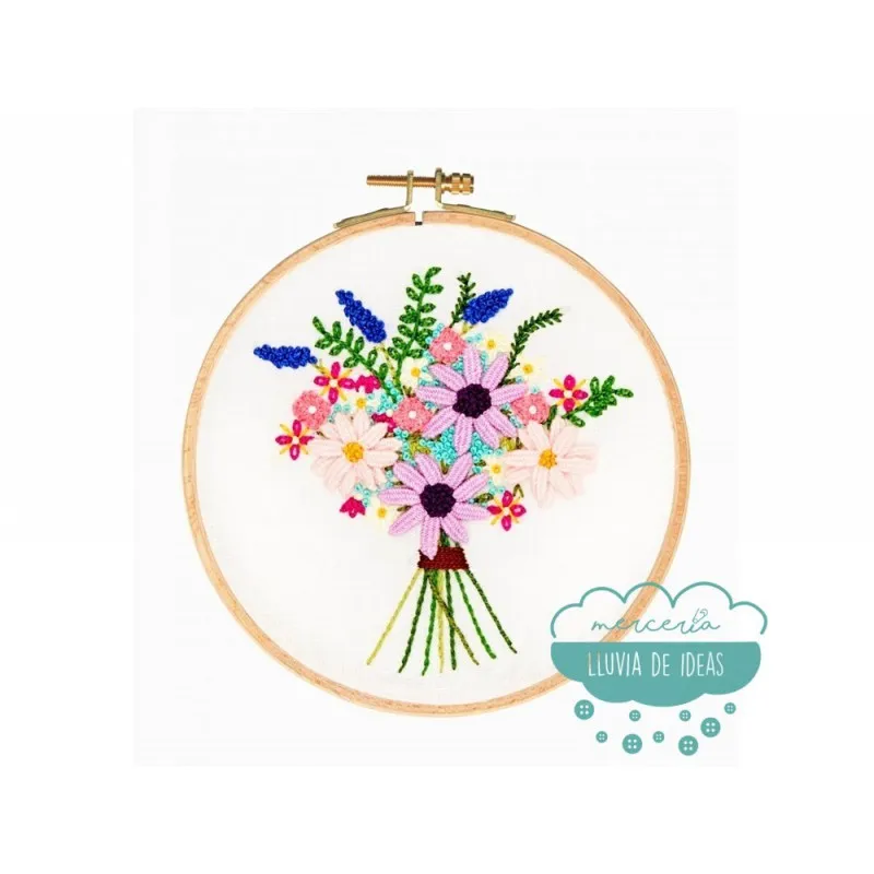 Kit de bordado DMC - Bouquet cosmos