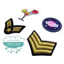 Parches bordados termoadhesivos - Militares y cóctel