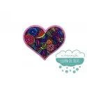 Parche bordado termoadhesivo - Corazón multicolor