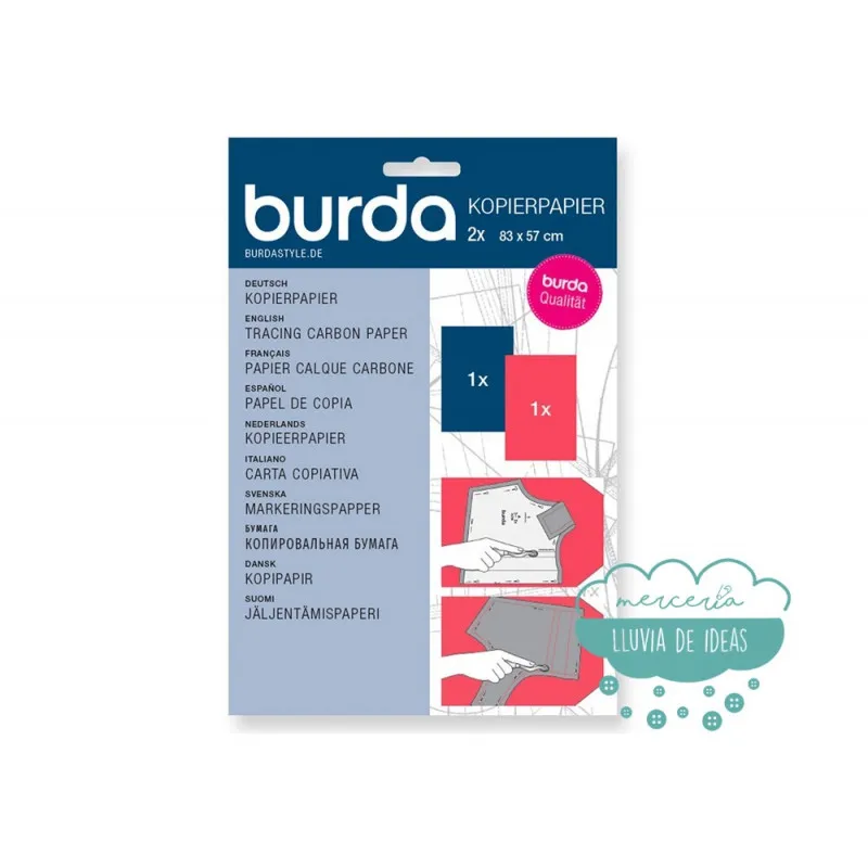 Papel para copiar patrones (azul/rojo) - Burda