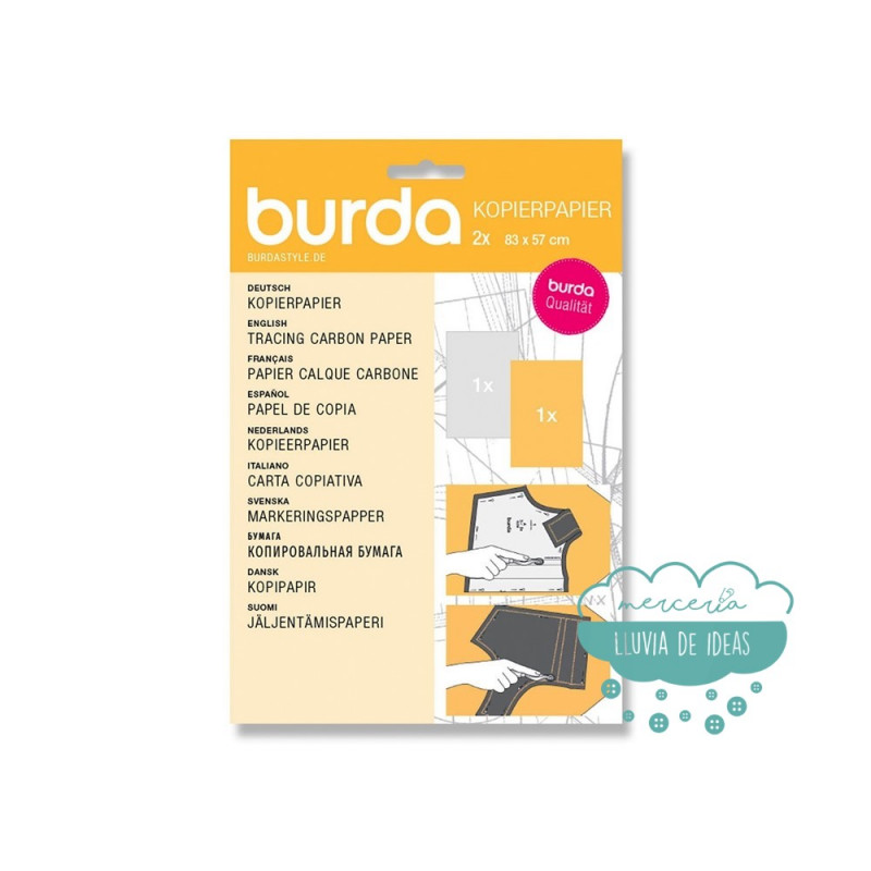 Papel para copiar patrones (blanco/amarillo) - Burda - AGOTADO TEMPORALMENTE