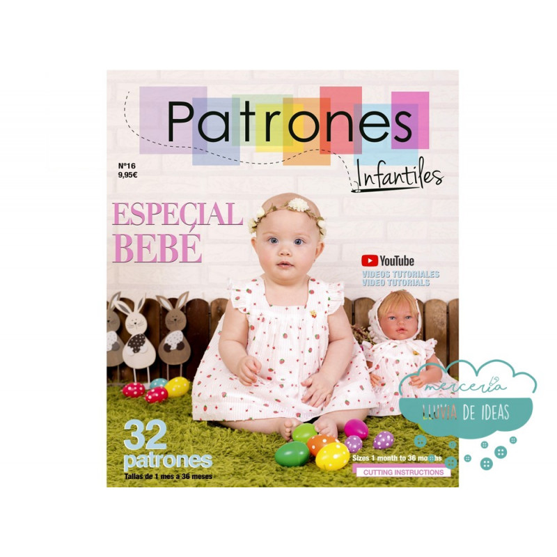 Revista Patrones Infantiles Bebé nº16 🌧️Mercería Lluvia de Ideas🌧️