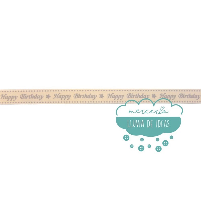 Cinta decorativa estampada - Happy Birthday (Cumpleaños feliz) Cinta decorativa estampada - Happy Birthday (Cumpleaños feliz)